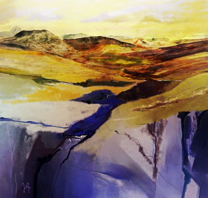 Arts numériques intitulée "Highlands" par Georg Ireland, Œuvre d'art originale, Peinture numérique