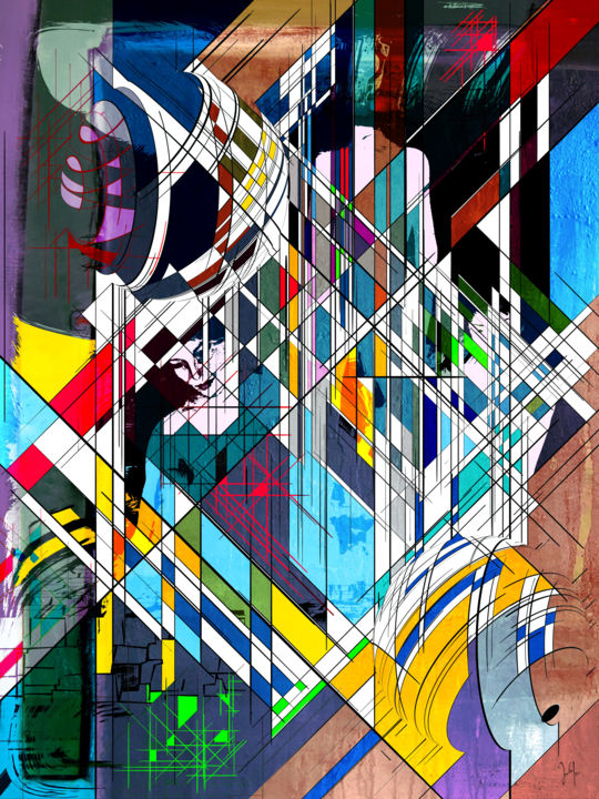 数字艺术 标题为“Fragmente 5” 由Georg Ireland, 原创艺术品, 数字油画