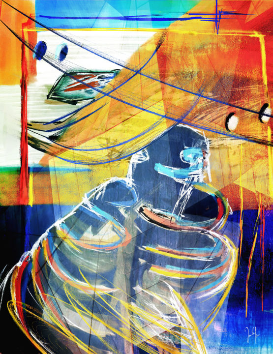 Digitale Kunst mit dem Titel "cycle 2" von Georg Ireland, Original-Kunstwerk, Digitale Malerei