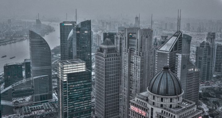 Fotografia intitulada "Cityscape Shanghai…" por George Grund, Obras de arte originais