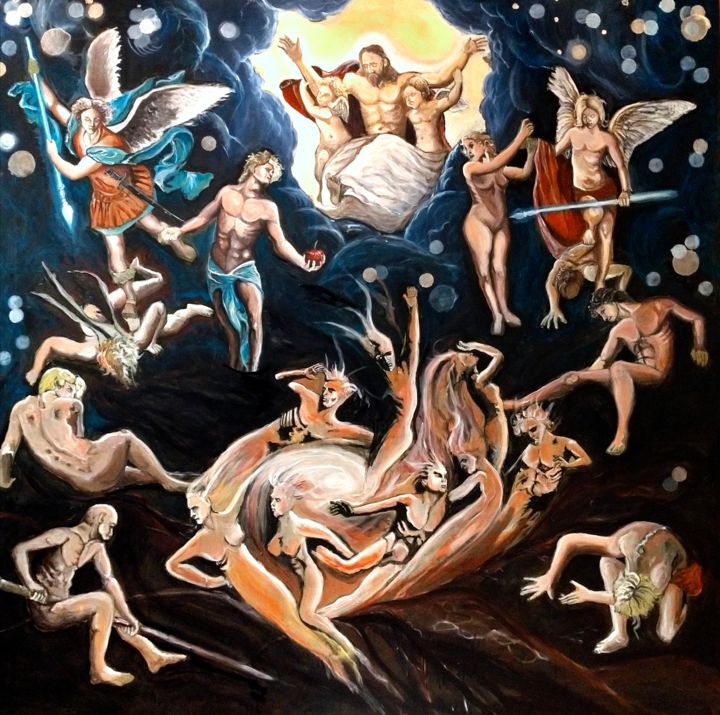 Schilderij getiteld "RESURRECTION - RELE…" door George Balmus, Origineel Kunstwerk, Acryl