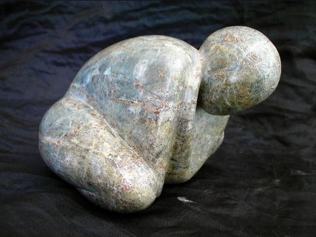 Sculpture titled "REPLI" by Brigitte George, Original Artwork, Stone