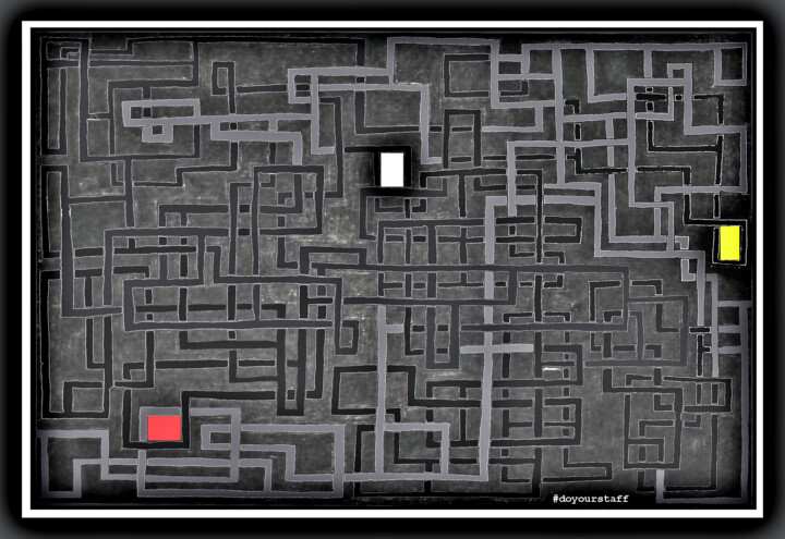 Digitale Kunst getiteld "MAZE LABYRINTH PATT…" door George Gkoumas, Origineel Kunstwerk, pigmenten