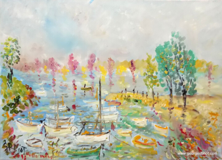 Peinture intitulée "Loire Atlantique pr…" par Georges Briot, Œuvre d'art originale, Huile