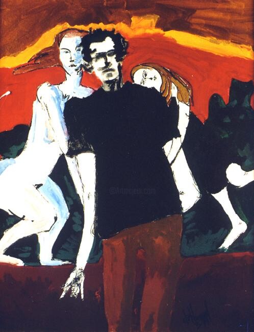 Peinture intitulée "La famille" par Georges Duhamel, Œuvre d'art originale