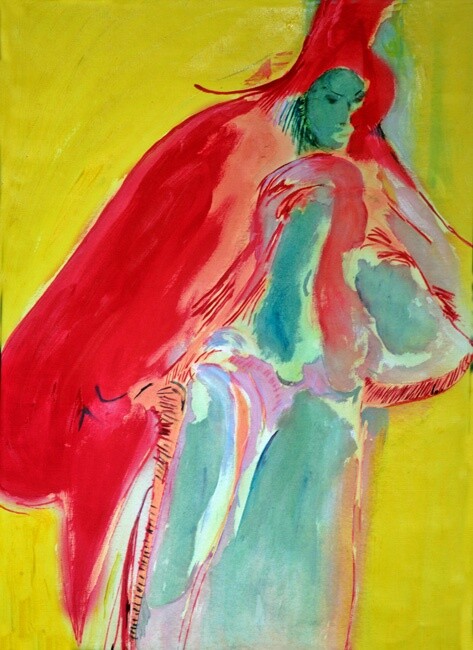 Malerei mit dem Titel "Sarah at 27yrs old" von Georges Duhamel, Original-Kunstwerk