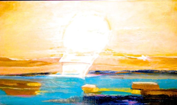 Painting titled "Sonne" by Getagruia, Original Artwork, Acrylic