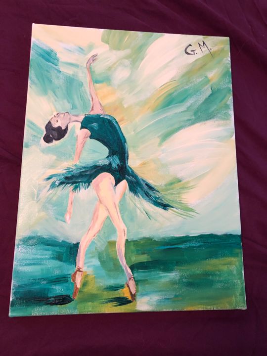 Painting titled "Dream Ballet" by Georgette Miller, Original Artwork, Acrylic