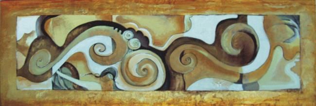 Painting titled "spirale" by Georgiana Afemei, Original Artwork