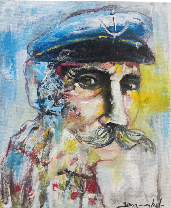 Painting titled "CAPITÃO" by Georgianys Niebla Suárez, Original Artwork, Acrylic