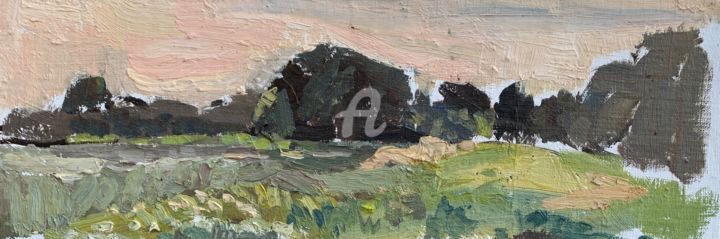 Painting titled "Reeds at Frensham 2" by Georgina Rey, Original Artwork, Oil