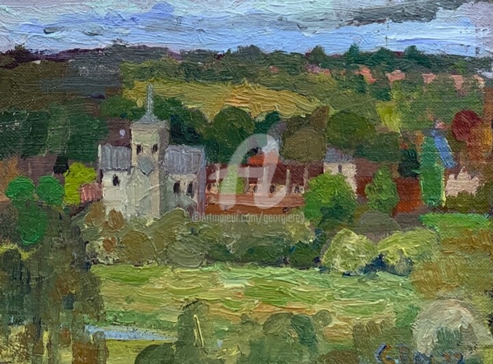 Painting titled "View of St. Cross f…" by Georgina Rey, Original Artwork, Oil