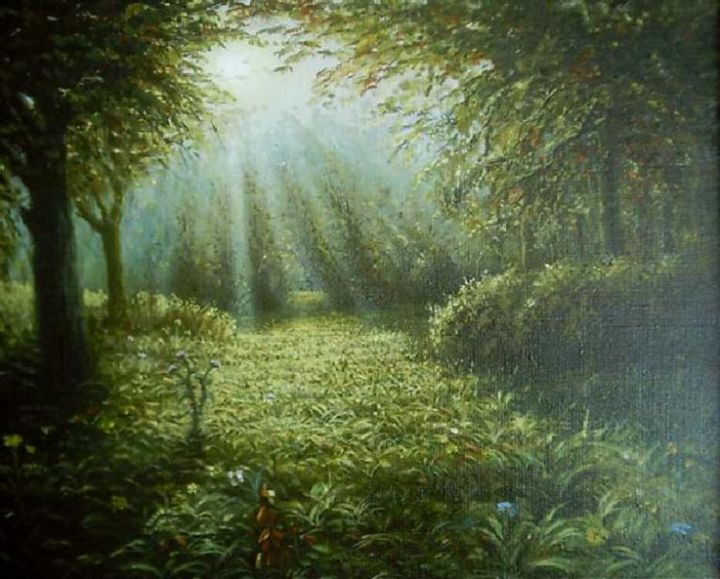 Painting titled "Forest Vision" by Georgi Shishkov, Original Artwork, Other