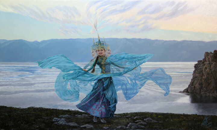 Картина под названием "mysticism of dance" - Георгий Инешин (Georgy Ineshin / GOTCHA), Подлинное произведение искусства, Мас…