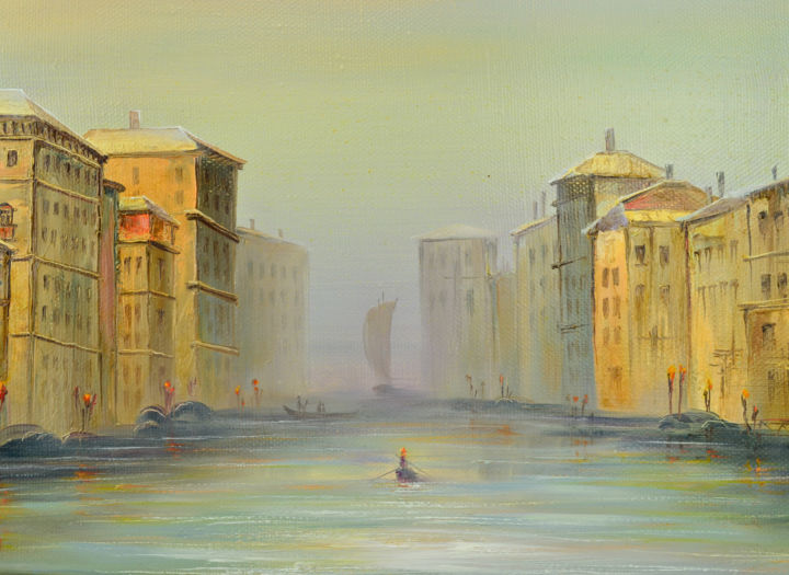 Pintura intitulada "Venice" por Yuri Kozvonin (Georgy), Obras de arte originais, Óleo Montado em Armação em madeira