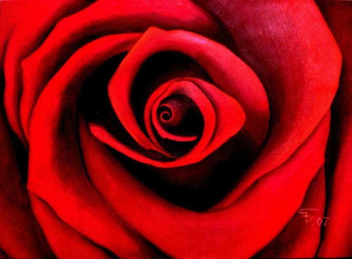 Ζωγραφική με τίτλο "a-rose.jpg" από Vasilis Giannakopoulos, Αυθεντικά έργα τέχνης