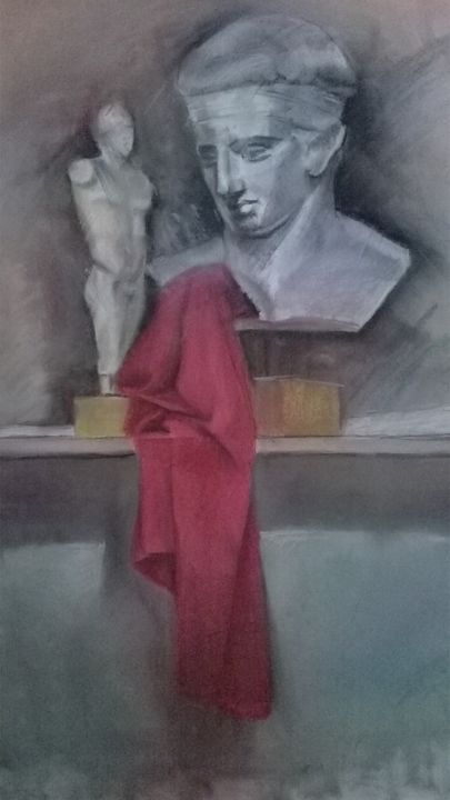 Peinture intitulée "ancient2f" par Vasilis Giannakopoulos, Œuvre d'art originale, Pastel