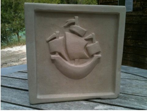 Sculpture titled "Bas relief" by Gepsy, Original Artwork, Stone
