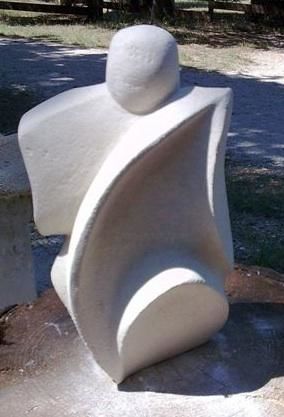 Sculpture titled "Mademoiselle" by Gepsy, Original Artwork, Stone