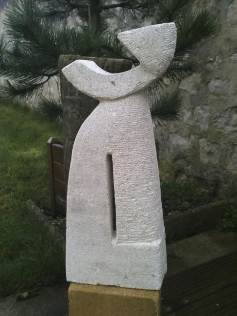 Sculpture titled "autre regard sur la…" by Gepsy, Original Artwork, Stone