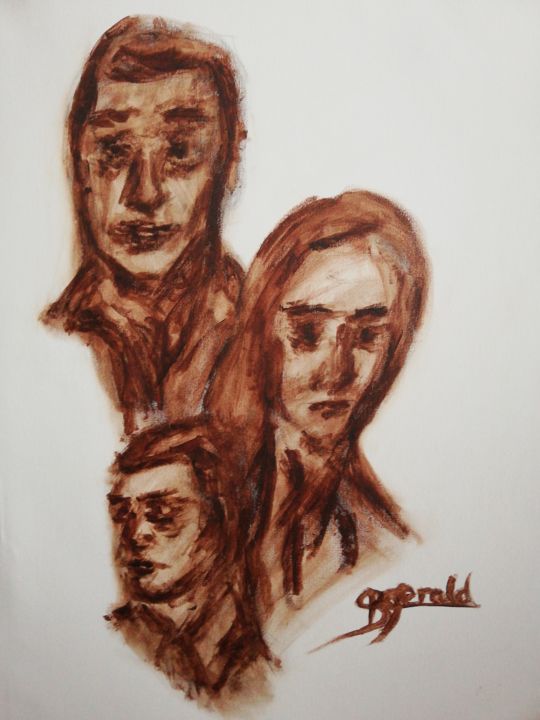 Painting titled "Family Generation" by Gerald Berger-Champion, Original Art, Acrylic