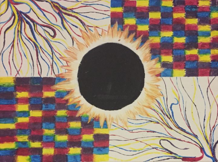 Malerei mit dem Titel "Eclipse" von Gerald Deering, Original-Kunstwerk, Acryl