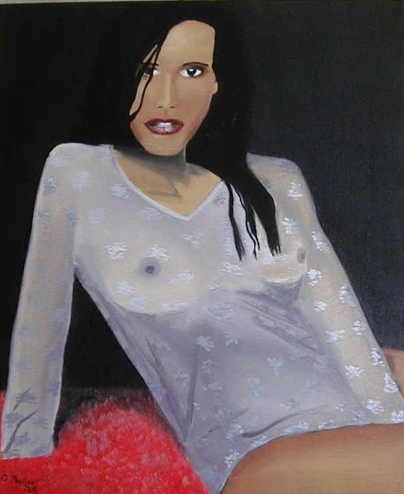 Painting titled "seduction.jpg" by Gérald Macoine, Original Artwork, Oil
