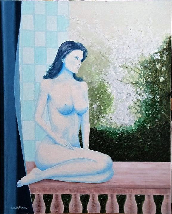 Peinture intitulée "La femme sur le bal…" par Gérald Casanova, Œuvre d'art originale, Huile