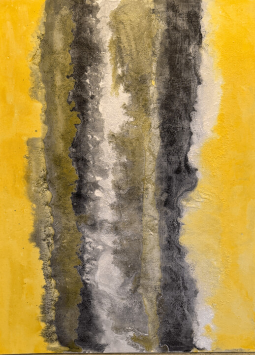 Ζωγραφική με τίτλο "L'eau de Cristal 2" από Geraldina Albanese, Αυθεντικά έργα τέχνης, Ακρυλικό Τοποθετήθηκε στο Ξύλινο φορε…
