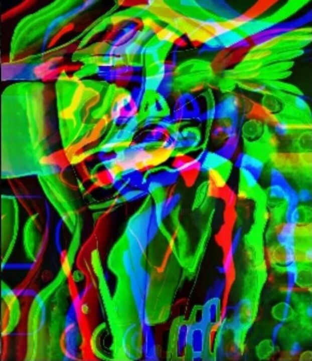 Digitale Kunst getiteld "inspiration 4" door Géraldine Painting, Origineel Kunstwerk, Digitaal Schilderwerk