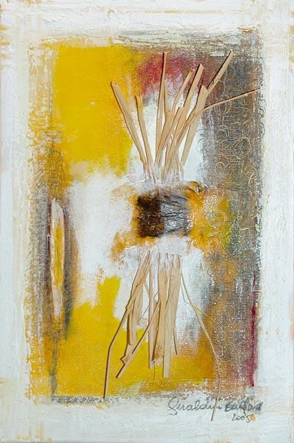 Painting titled "la courte paille" by Géraldine Entiope, Original Artwork