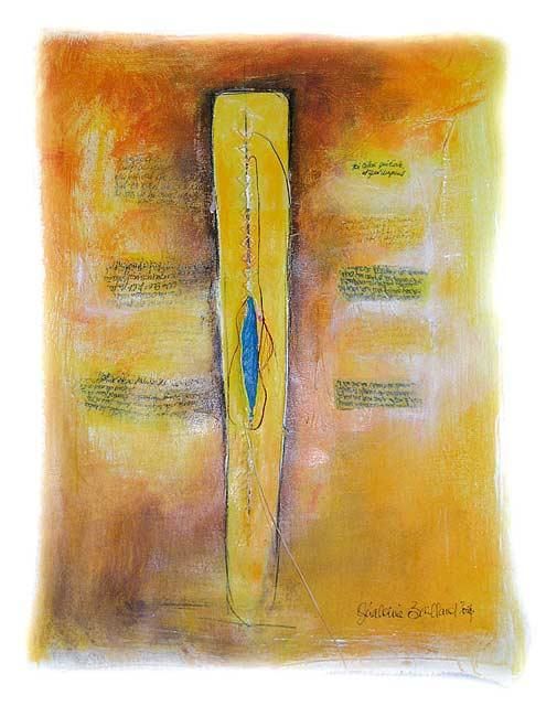 Картина под названием "la blessure des mots" - Géraldine Entiope, Подлинное произведение искусства