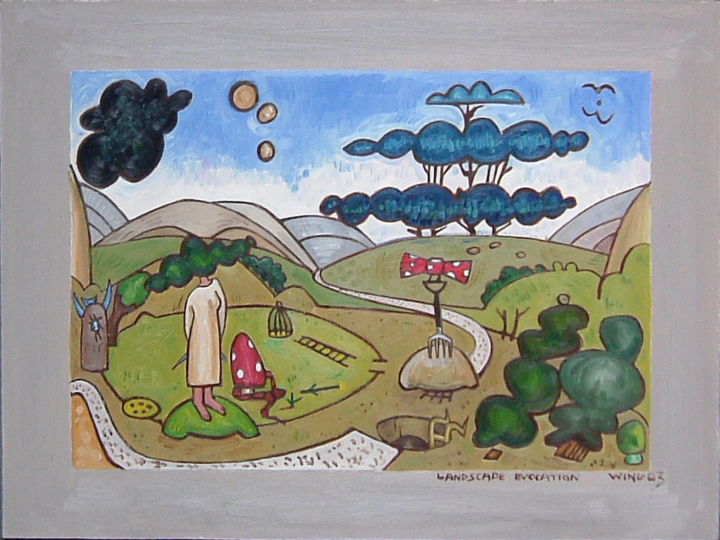 Painting titled "Landscape Evocation" by Gerald Shepherd F.F.P.S., Original Artwork, Oil