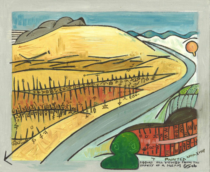 Картина под названием "Sidbury Hill Viewed…" - Gerald Shepherd F.F.P.S., Подлинное произведение искусства, Масло