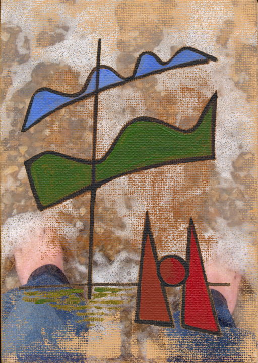 Digital Arts titled "Paddling In The Cou…" by Gerald Shepherd F.F.P.S., Original Artwork, Digital Painting