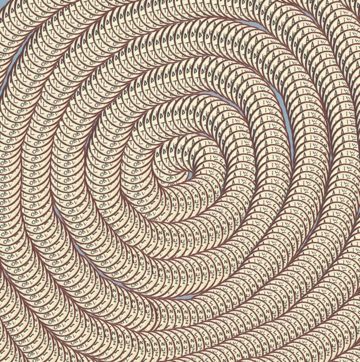 Digital Arts titled "Sort Of Spiral" by Gerald Shepherd F.F.P.S., Original Artwork, Digital Painting