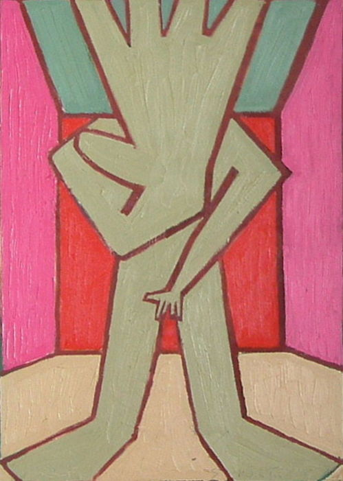 Painting titled "Real Self Portrait" by Gerald Shepherd F.F.P.S., Original Artwork, Oil