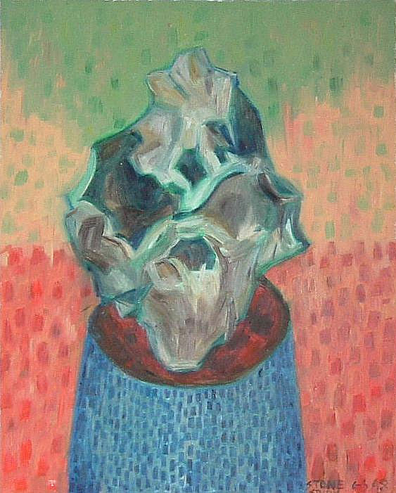 Painting titled "Stone Study 2" by Gerald Shepherd F.F.P.S., Original Artwork, Oil