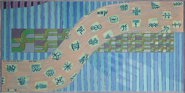 Peinture intitulée "Rivers In The River" par Gerald Shepherd F.F.P.S., Œuvre d'art originale, Acrylique