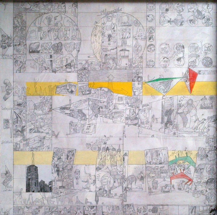 Drawing titled "Choral Work" by Gerald Shepherd, Original Art, Pencil