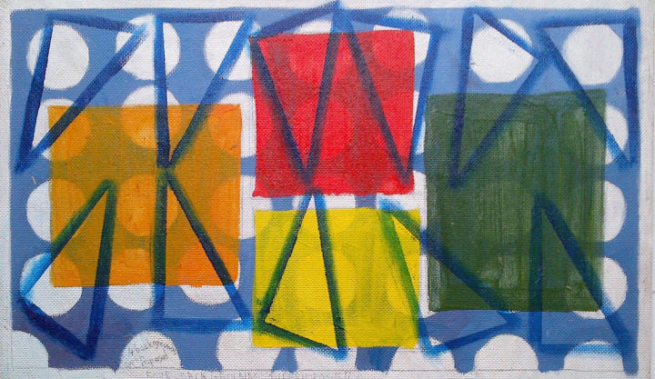 Painting titled "Four Backgrounds Su…" by Gerald Shepherd F.F.P.S., Original Artwork, Acrylic