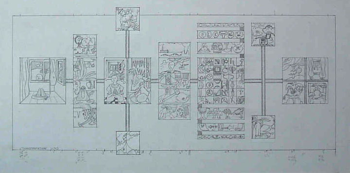 Σχέδιο με τίτλο "Transmutations 2" από Gerald Shepherd F.F.P.S., Αυθεντικά έργα τέχνης, Μολύβι