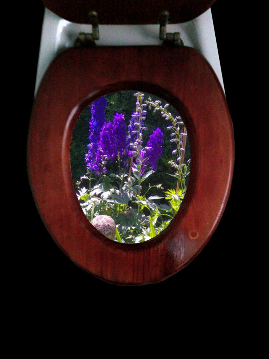 제목이 "The Flower Bowl"인 디지털 아트 Gerald Shepherd F.F.P.S.로, 원작, 콜라주