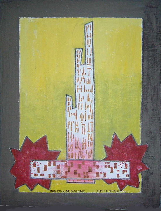 Painting titled "Building As Portrait" by Gerald Shepherd F.F.P.S., Original Artwork, Acrylic