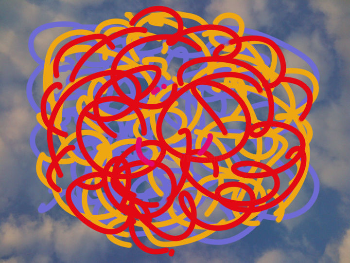 Digital Arts titled "Sky Flower" by Gerald Shepherd F.F.P.S., Original Artwork, 2D Digital Work