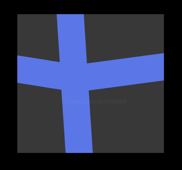 数字艺术 标题为“Blue Cross” 由Gerald Shepherd F.F.P.S., 原创艺术品, 数字油画