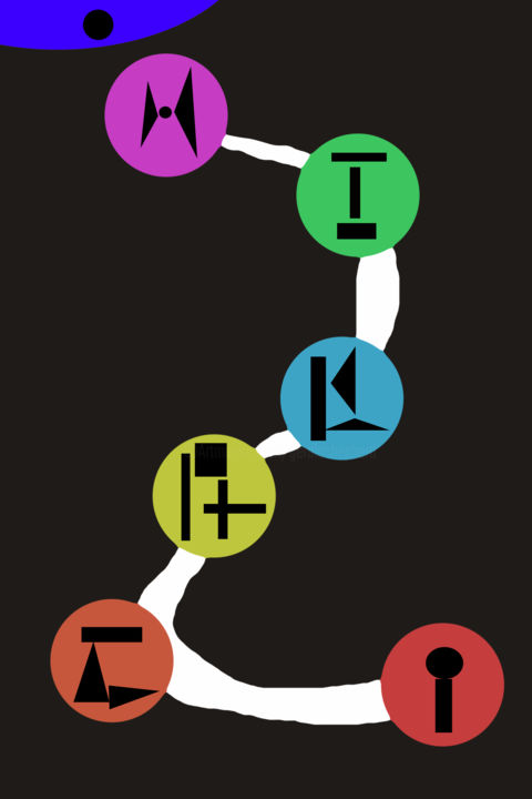 Цифровое искусство под названием "Route Progression" - Gerald Shepherd F.F.P.S., Подлинное произведение искусства, Цифровая…