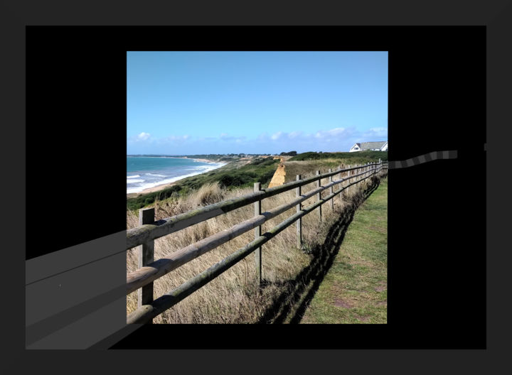 Digital Arts titled "Seaside Fence" by Gerald Shepherd F.F.P.S., Original Artwork, 2D Digital Work