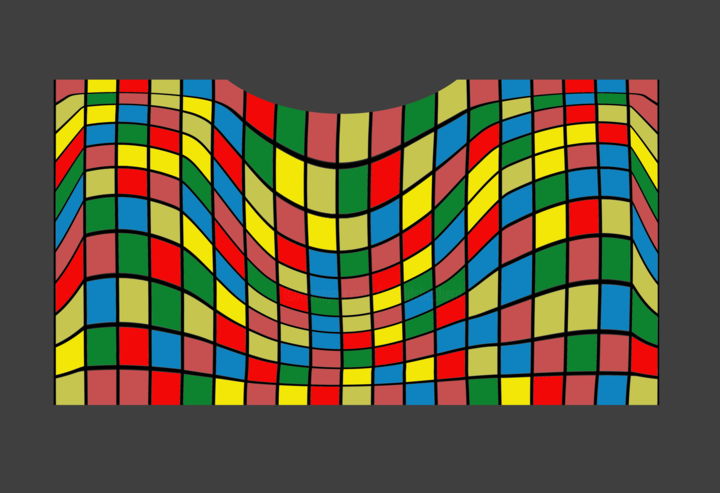 Digital Arts titled "Distorted Grid" by Gerald Shepherd F.F.P.S., Original Artwork, Digital Painting