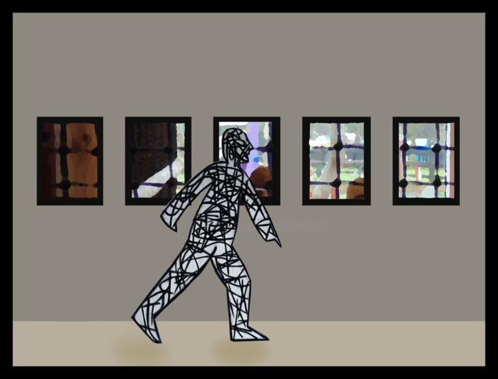 Arte digitale intitolato "Walking Through The…" da Gerald Shepherd F.F.P.S., Opera d'arte originale, Lavoro digitale 2D